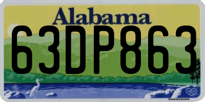 AL license plate 63DP863