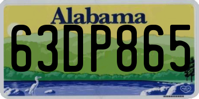 AL license plate 63DP865