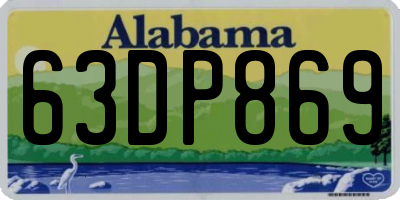 AL license plate 63DP869