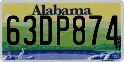 AL license plate 63DP874