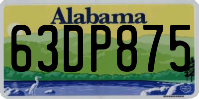AL license plate 63DP875