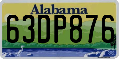 AL license plate 63DP876