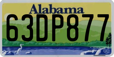 AL license plate 63DP877