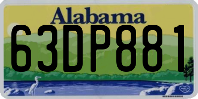 AL license plate 63DP881