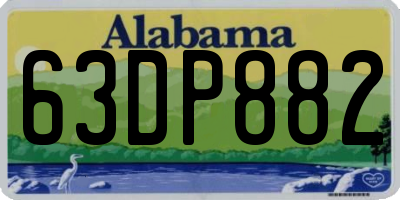 AL license plate 63DP882