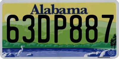 AL license plate 63DP887