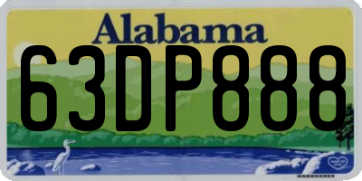 AL license plate 63DP888