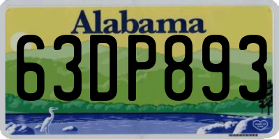 AL license plate 63DP893