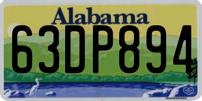 AL license plate 63DP894
