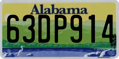 AL license plate 63DP914