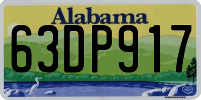 AL license plate 63DP917
