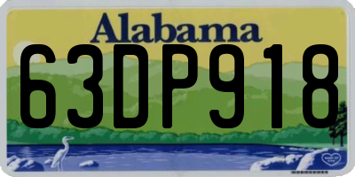 AL license plate 63DP918