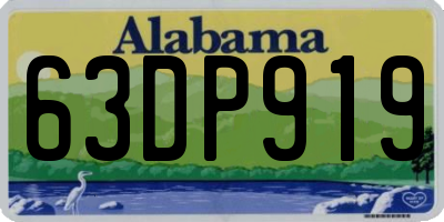 AL license plate 63DP919