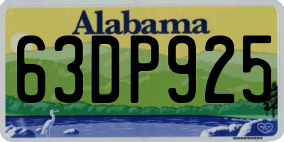 AL license plate 63DP925