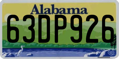 AL license plate 63DP926