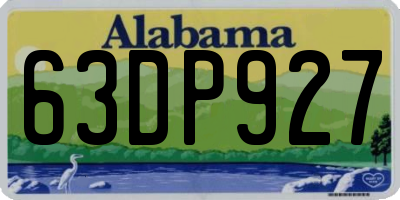 AL license plate 63DP927