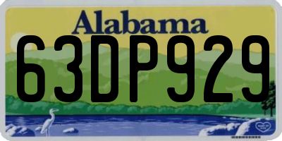 AL license plate 63DP929