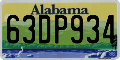 AL license plate 63DP934