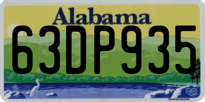 AL license plate 63DP935