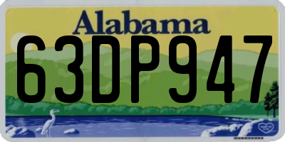 AL license plate 63DP947
