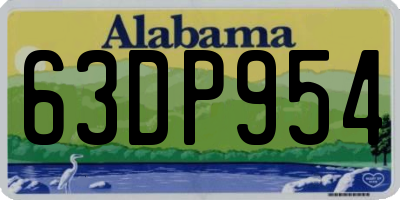 AL license plate 63DP954