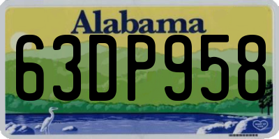 AL license plate 63DP958