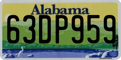 AL license plate 63DP959