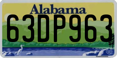 AL license plate 63DP963