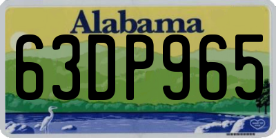 AL license plate 63DP965