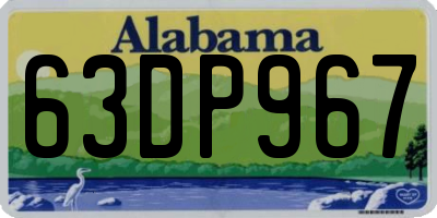 AL license plate 63DP967