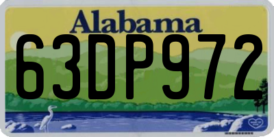 AL license plate 63DP972