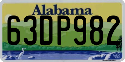AL license plate 63DP982