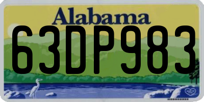 AL license plate 63DP983