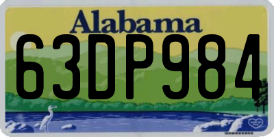 AL license plate 63DP984