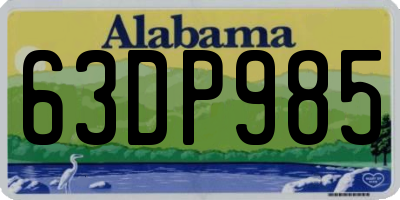 AL license plate 63DP985
