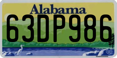 AL license plate 63DP986
