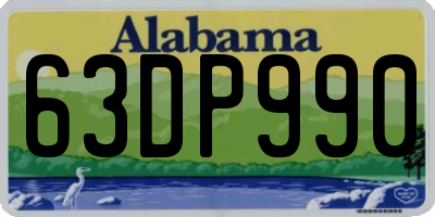 AL license plate 63DP990