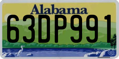 AL license plate 63DP991