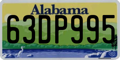 AL license plate 63DP995