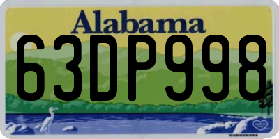 AL license plate 63DP998