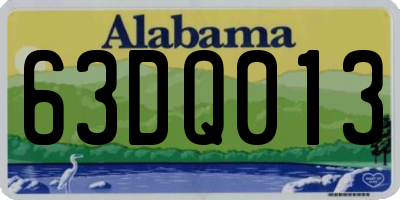 AL license plate 63DQ013