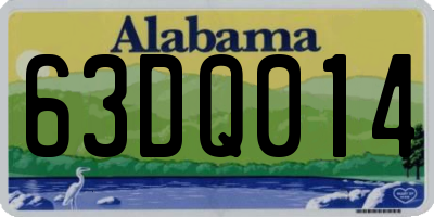 AL license plate 63DQ014