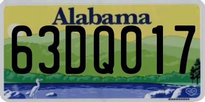 AL license plate 63DQ017