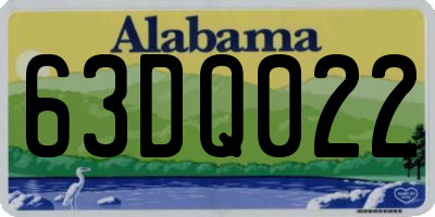 AL license plate 63DQ022