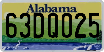 AL license plate 63DQ025
