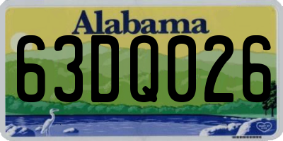 AL license plate 63DQ026