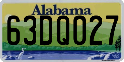 AL license plate 63DQ027