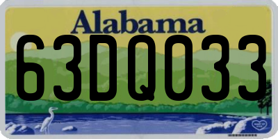 AL license plate 63DQ033