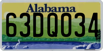 AL license plate 63DQ034