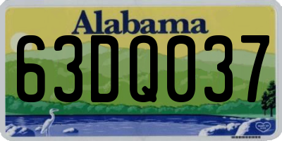 AL license plate 63DQ037